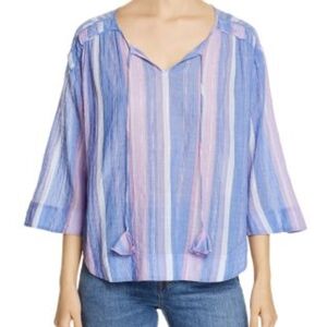 Tommy Bahama metallic stripe cotton top xs